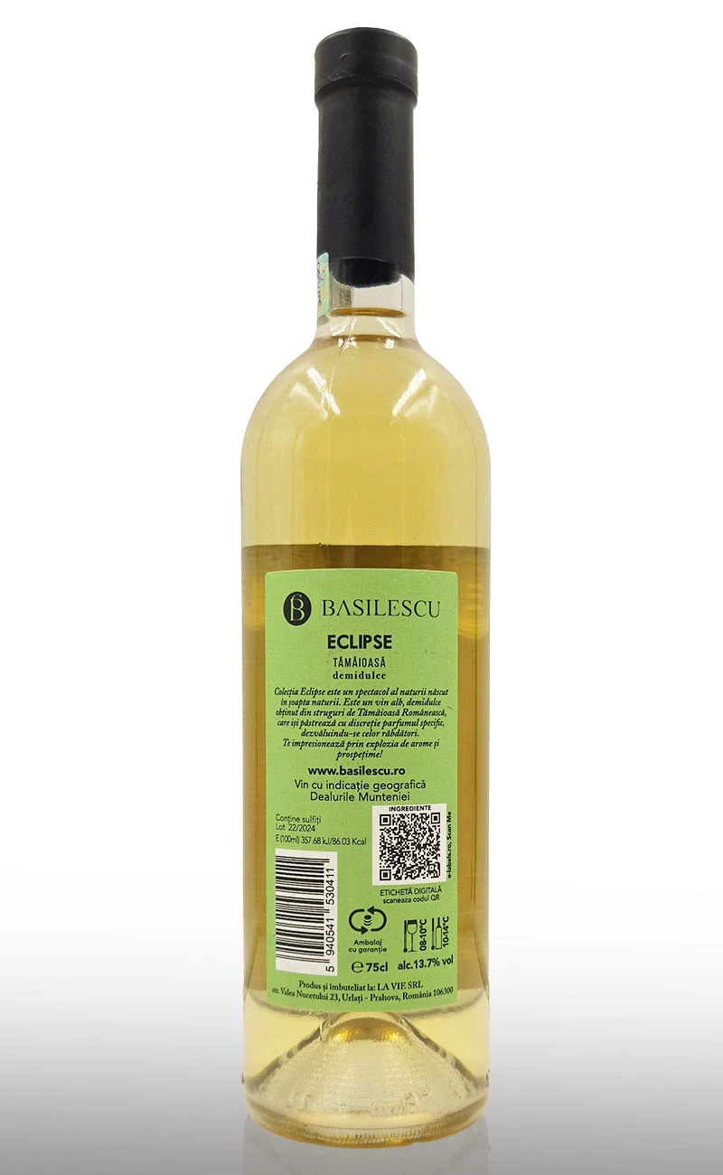 Vin alb demidulce, Basilescu Eclipse Tamaioasa